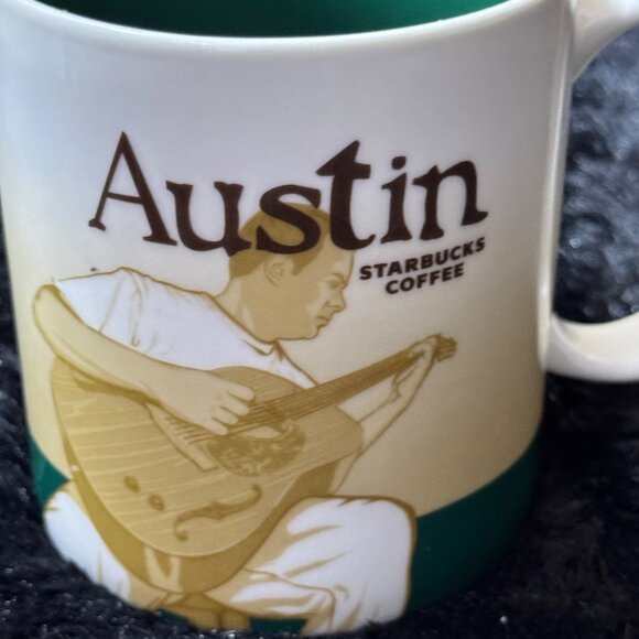 2009 Starbucks Coffee Austin Collector Series 16 Oz Ceramic Mug - Picture 2 of 5
